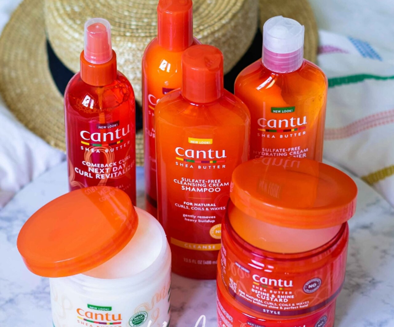 Cantu haircare products from the agency’s published campaign