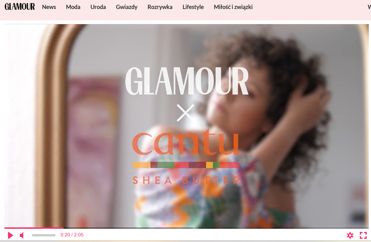 Glamour Poland × Cantu Shea Butter video collaboration