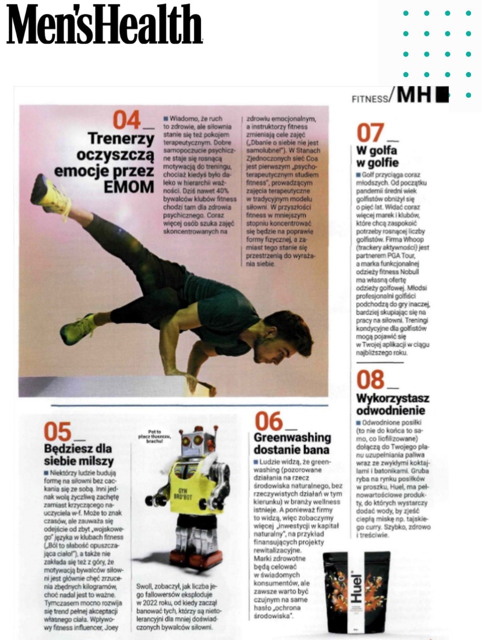 Men’s Health Poland page featuring Huel