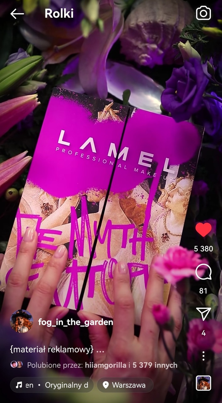 Instagram Reel by fog_in_the_garden featuring LAMEL make-up