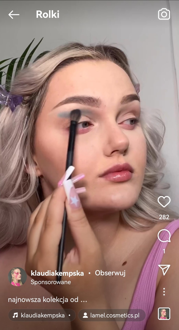Sponsored Instagram Reel by klaudiakempska with LAMEL make-up