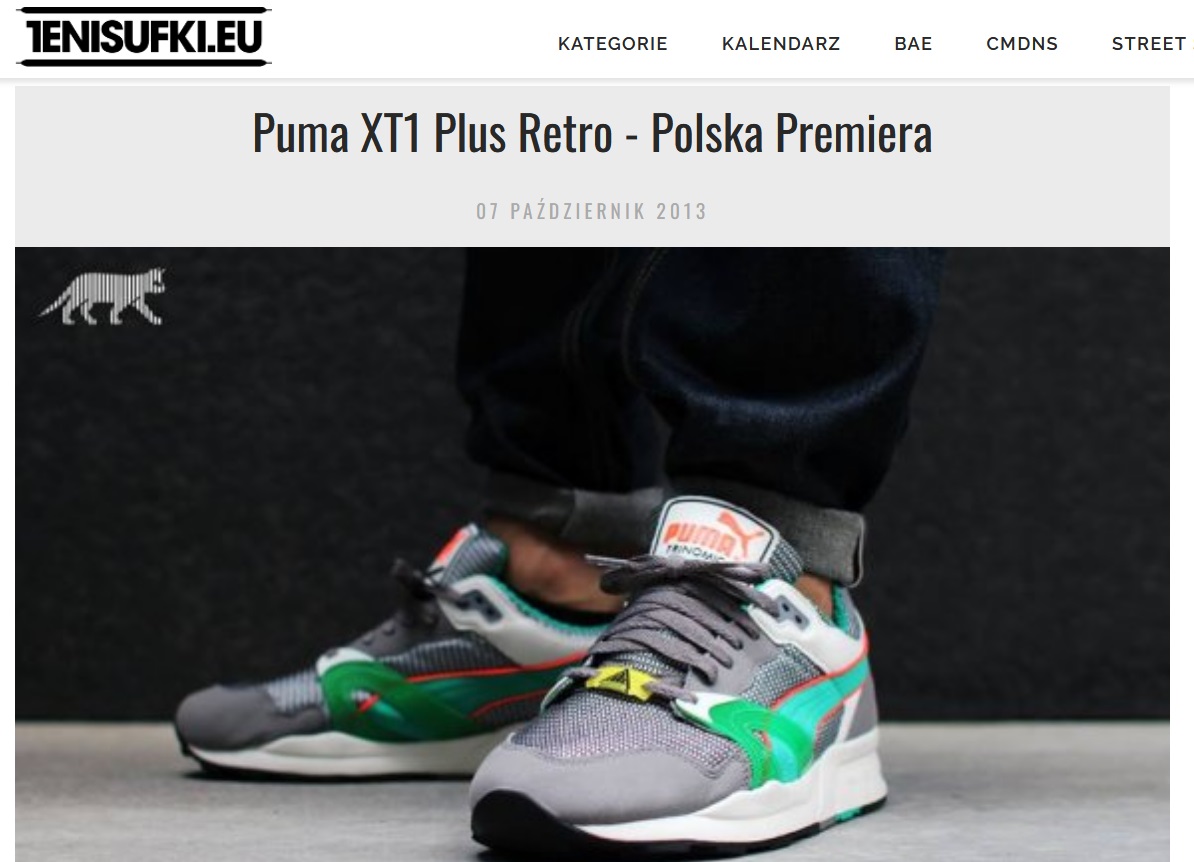 Tenisufki.eu article on the Polish premiere of PUMA XT1 Plus Retro