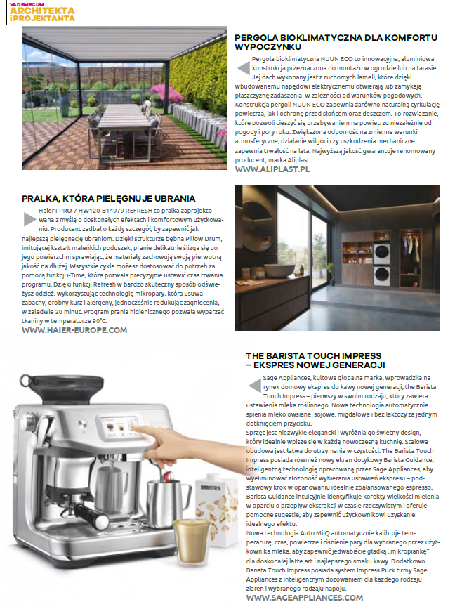 Architect and designer magazine coverage of Sage